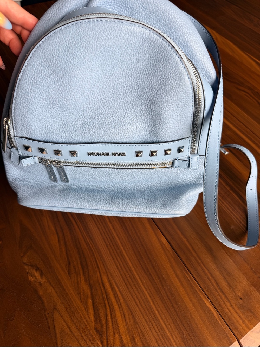 MICHAEL KORS Kenly Medium Studded Pebbled Leather Backpack - Picture 2 of 5